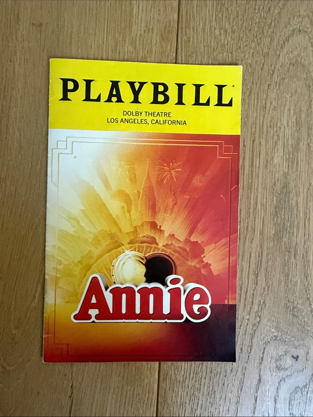 PLAYBILL Annie Souvenir Program - Yellow/Red